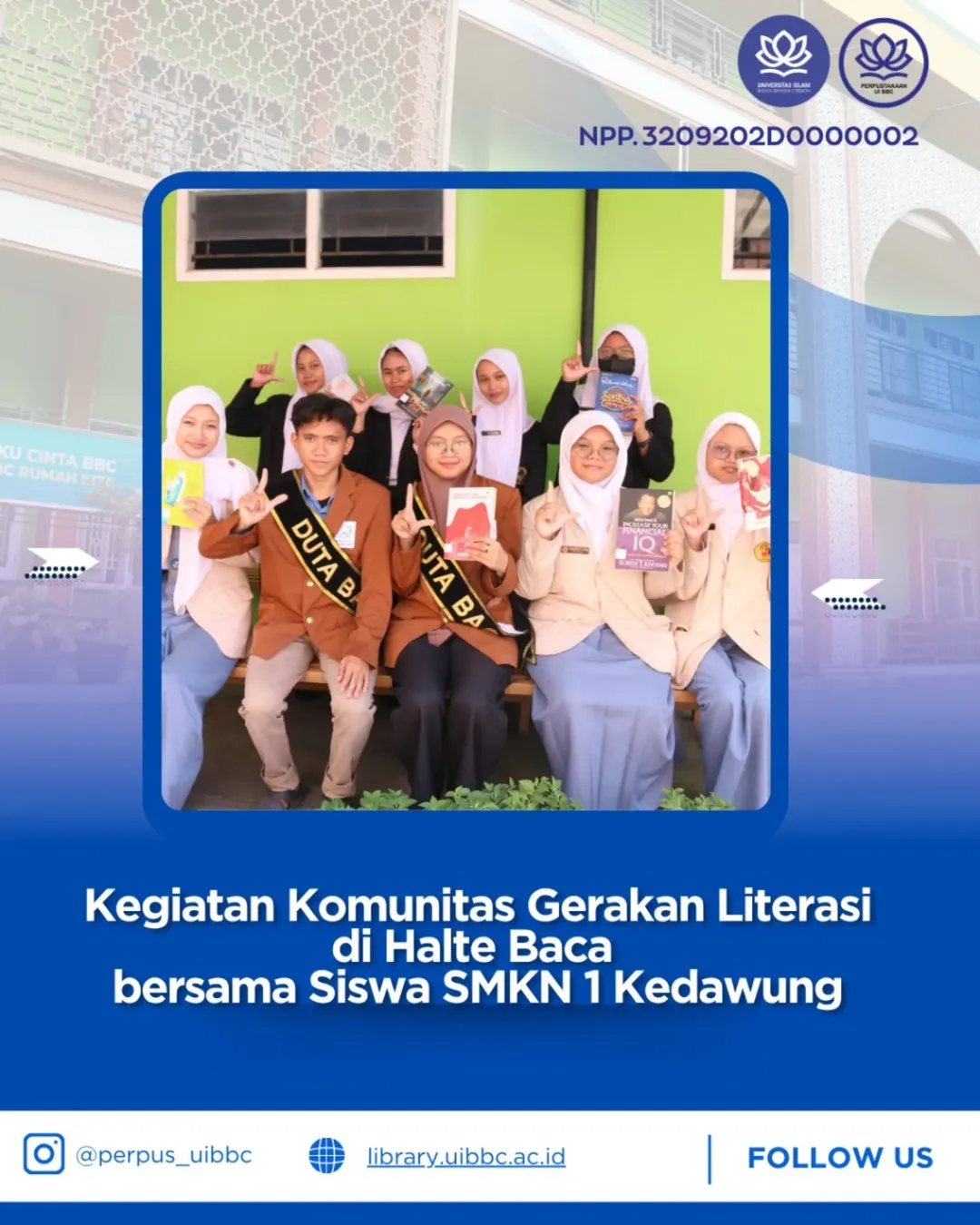 Komunitas Gerakan Literasi Universitas Islam Bunga Bangsa Cirebon kembali berbagi inspirasi mel